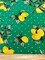 Green Lemon Polka Dot Print Double Brushed Jersey Knit Fabric By the Yard